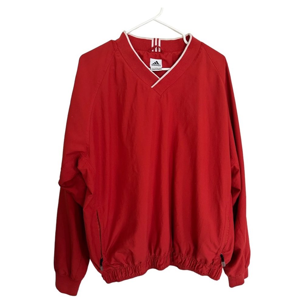 Vintage ADIDAS  climashell wind Golf Resort Pullover red jacket size L